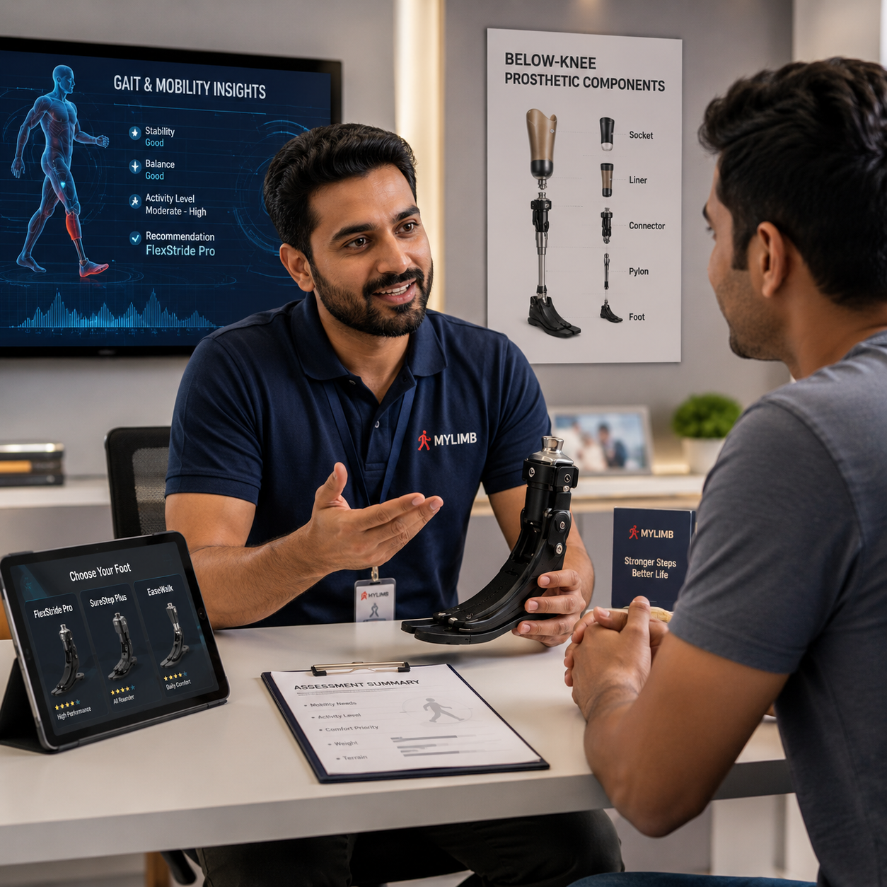 Expert prosthetic consultation visual