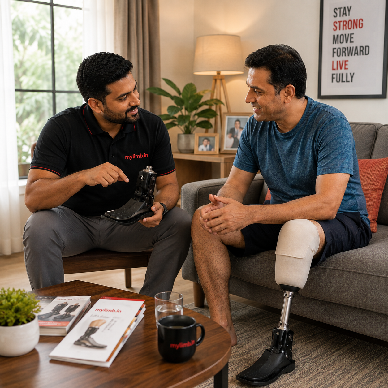 Home-based prosthetic guidance